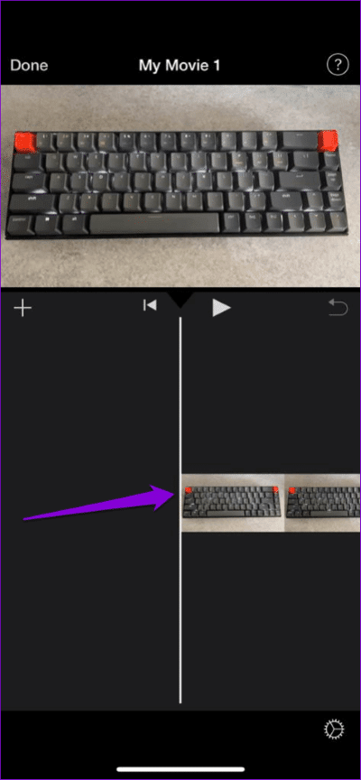 Video-Timeline-in-iMovie-App-474x1024-1 كيفية تحويل فيديو بطيء الحركة إلى فيديو عادي على iPhone