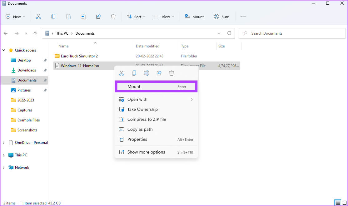 Windows-ISO-mount-1-1 كيفية إصلاح التثبيت البطيء لملفات صور ISO على Windows 11