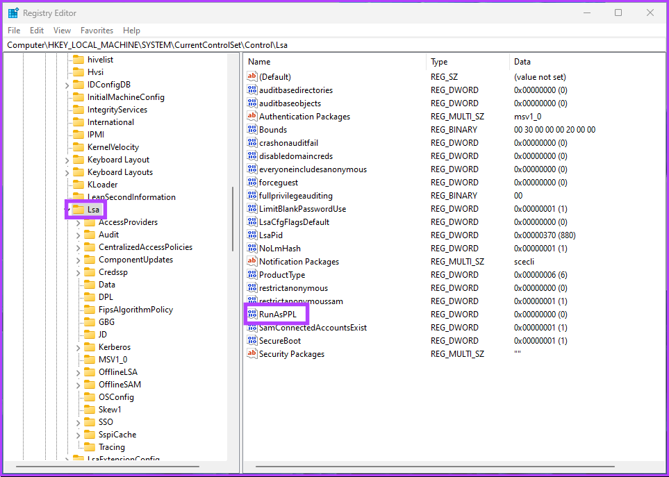 Windows-Local-Security-Authority-LSA-Process_7 3 طرق لتمكين عملية Local Security Authority (LSA) في Windows 11