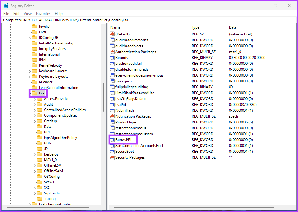 3 طرق لتمكين عملية Local Security Authority (LSA) في Windows 11 - %categories