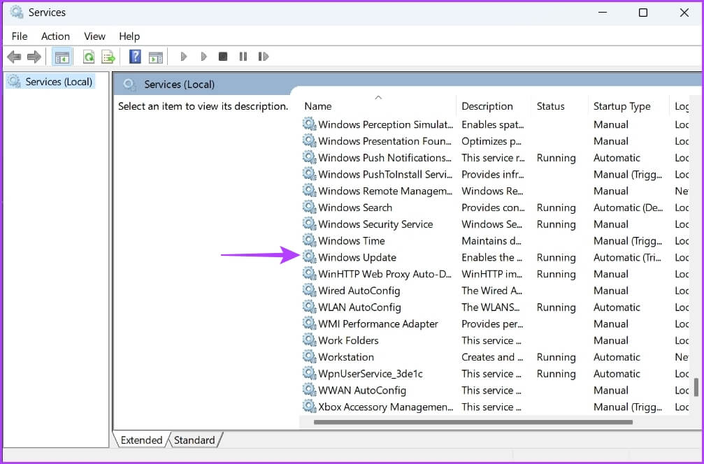 Windows-Update-service-3 أفضل 7 إصلاحات لخطأ 0x800f081f عند تحديث Windows في Windows 11