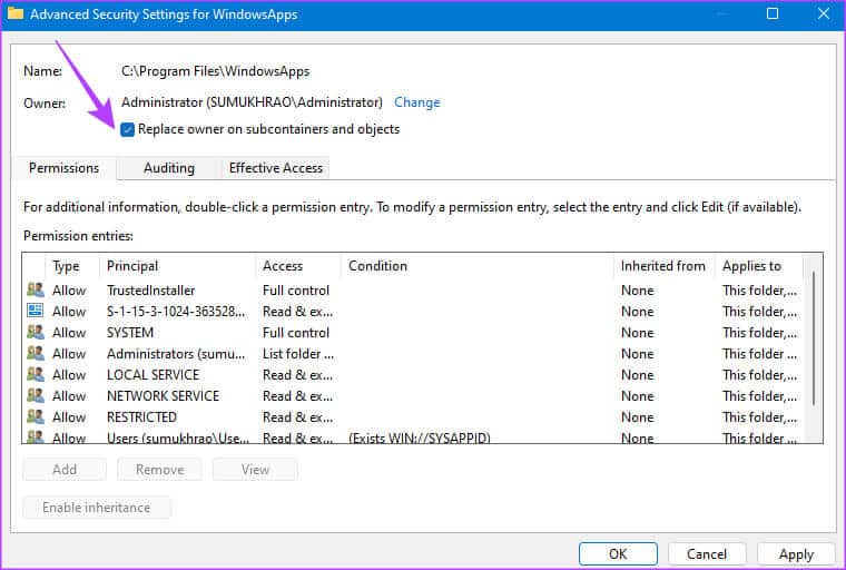 Windowsapps-access-14-1 أفضل 3 طرق للوصول إلى مجلد WindowsApps على Windows