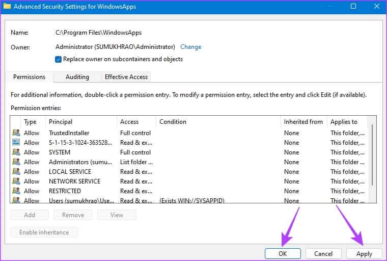 Windowsapps-access-14-2 أفضل 3 طرق للوصول إلى مجلد WindowsApps على Windows