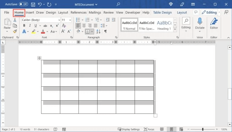 Word-Align-Table-Home-800x454.jpg كيفية إنشاء الجداول وتخصيصها في Microsoft Word