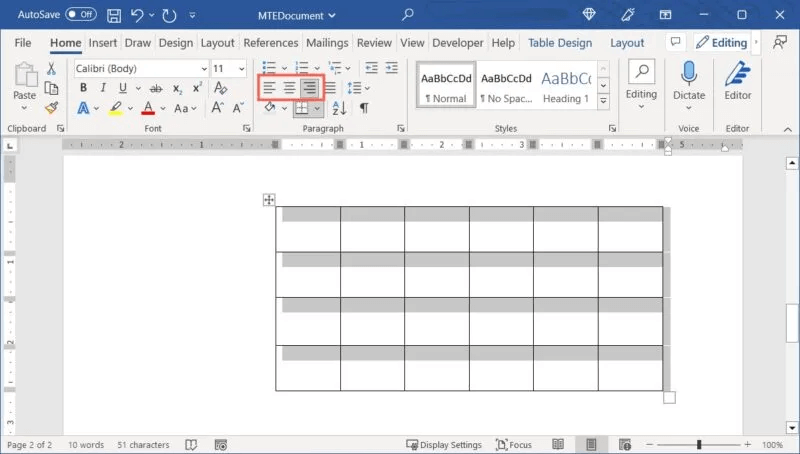 Word-Aligned-Table-Buttons-800x454.jpg كيفية إنشاء الجداول وتخصيصها في Microsoft Word