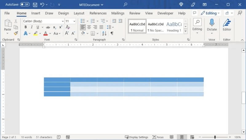 Word-Blue-Table-Style-800x454.jpg كيفية إنشاء الجداول وتخصيصها في Microsoft Word