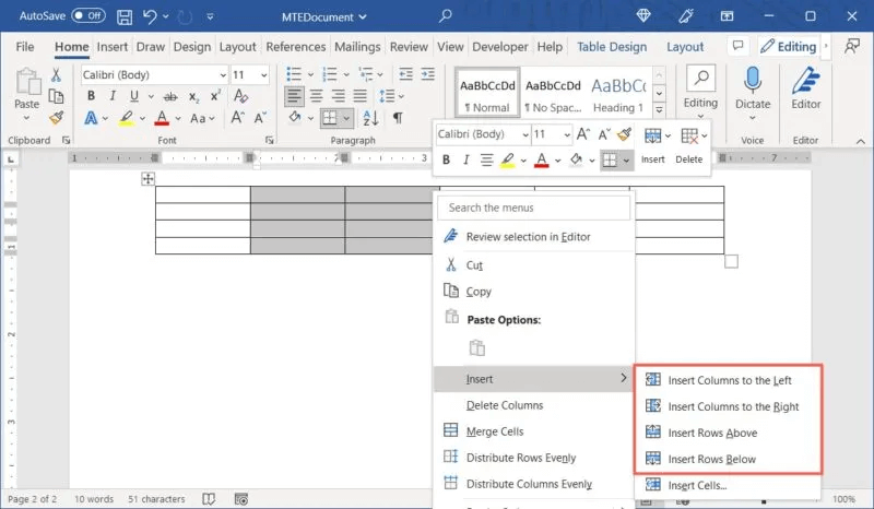 Word-Insert-Columns-Rows-800x466.jpg كيفية إنشاء الجداول وتخصيصها في Microsoft Word