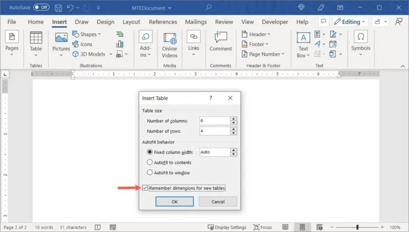 كيفية إنشاء الجداول وتخصيصها في Microsoft Word - %categories