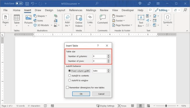 كيفية إنشاء الجداول وتخصيصها في Microsoft Word - %categories