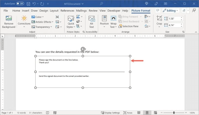 Word-Inserted-Screen-Clipping-800x464.jpg كيفية إدراج ملف PDF في مستند Word