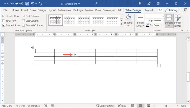 Word-Resize-Column-Arrow-800x454.jpg كيفية إنشاء الجداول وتخصيصها في Microsoft Word