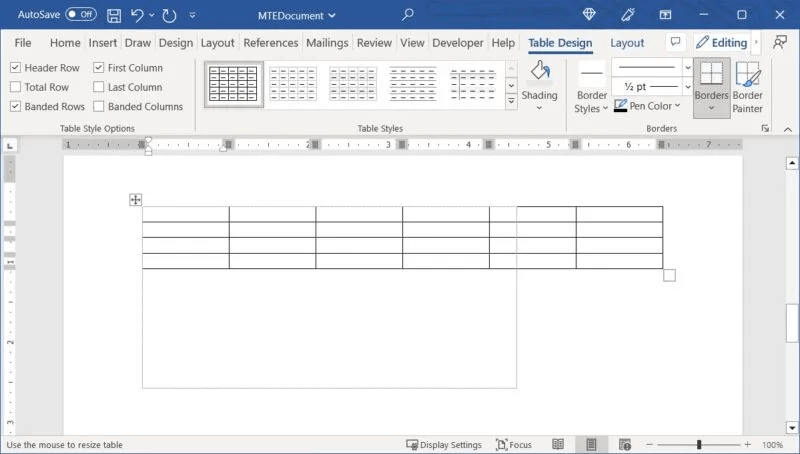 Word-Resize-Table-800x454.jpg كيفية إنشاء الجداول وتخصيصها في Microsoft Word