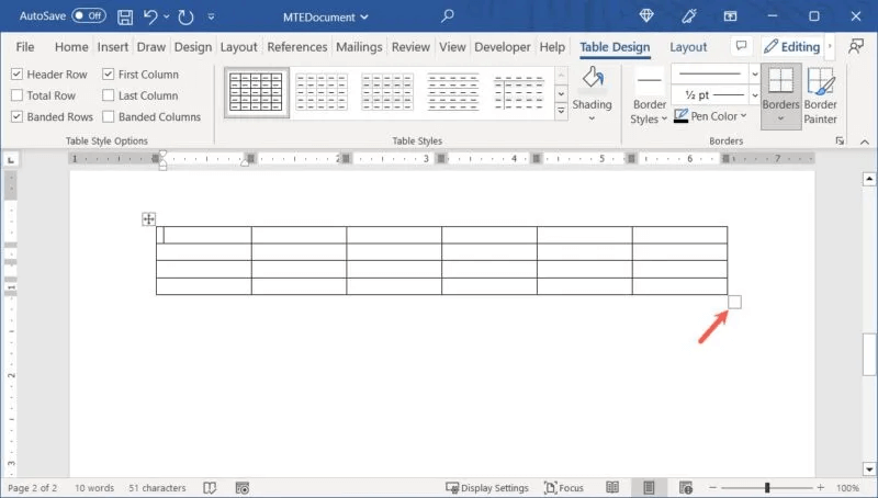 Word-Resize-Table-Square-800x454.jpg كيفية إنشاء الجداول وتخصيصها في Microsoft Word