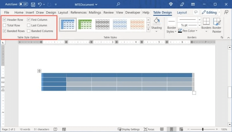 Word-Table-Style-Options-800x454.jpg كيفية إنشاء الجداول وتخصيصها في Microsoft Word