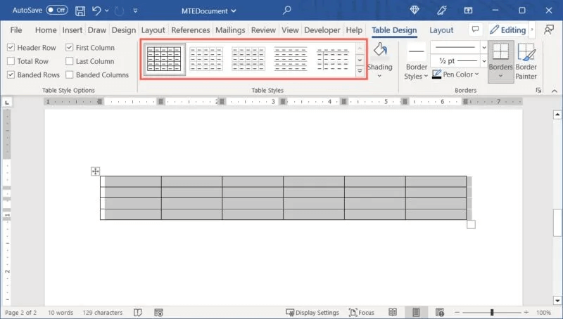 كيفية إنشاء الجداول وتخصيصها في Microsoft Word - %categories