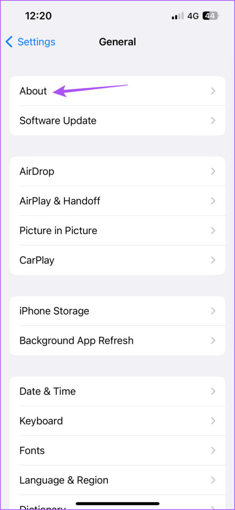 about-settings-iphone-473x1024-2 أفضل 6 إصلاحات لـ "التعيين تلقائيًا" للتاريخ والوقت غير نشط وباللون الرمادي على iPhone