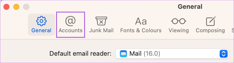 accounts-settings-mail-app-mac أفضل 8 إصلاحات لعدم مزامنة Apple Mail مع Outlook على Mac