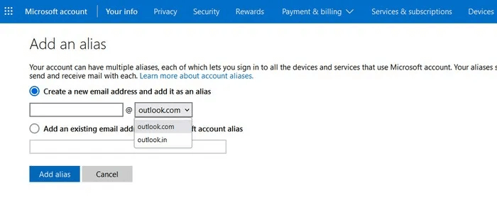 add-an-email-alias-for-using-the-Email-to-OneNote-service.jpg 5 طرق لالتقاط l'informationفي OneNote