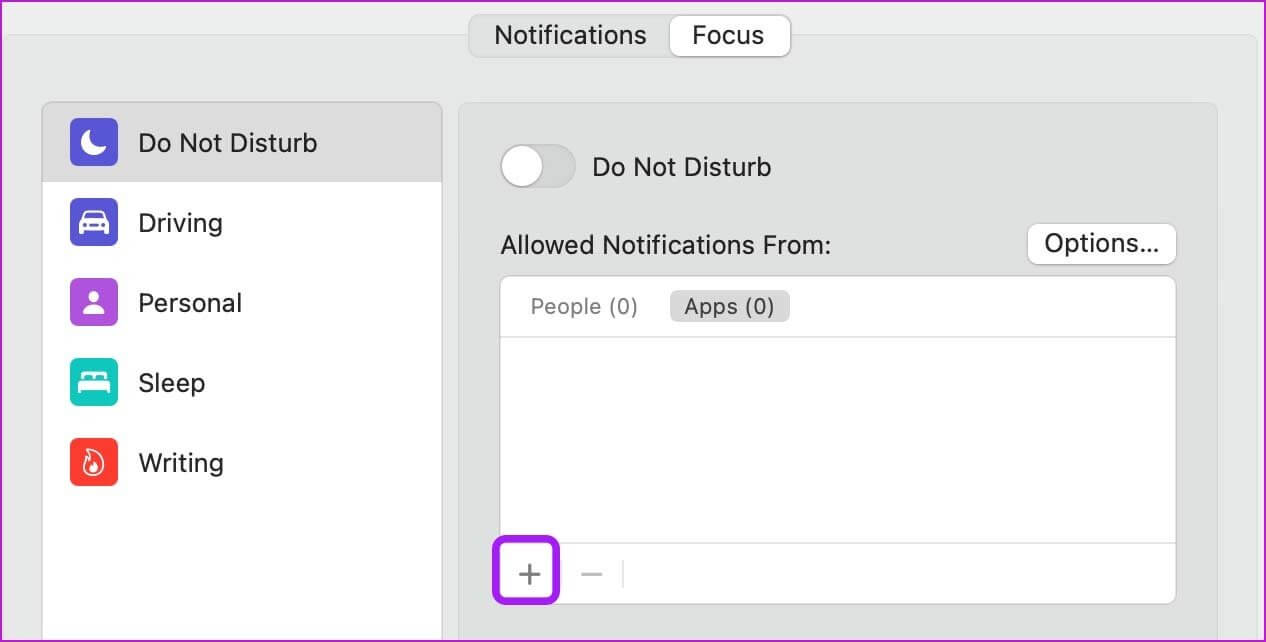 add-apps-as-exception-mail-notifications-not-working-on-mac_4d470f76dc99e18ad75087b1b8410ea9 أفضل 7 طرق لإصلاح عدم عمل إشعارات Mail على نظام Mac