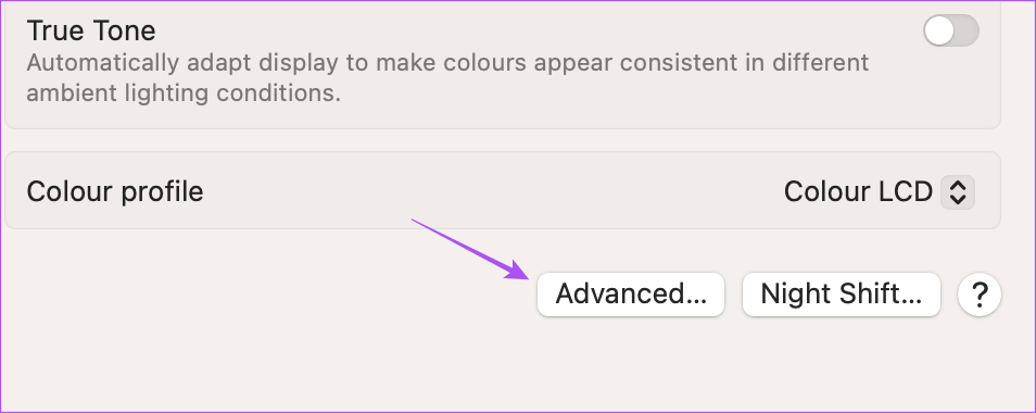 advanced-display-settings-mac أفضل 7 إصلاحات لعدم طلب نظام التشغيل Mac كلمة مرور بعد الاستيقاظ من النوم