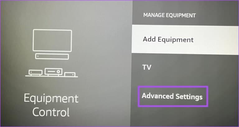 advanced-settings-equipment-control-fire-tv-4k-768x408-1 أفضل 9 إصلاحات لعدم استجابة Alexa للأوامر الصوتية على Amazon Fire TV Stick 4K