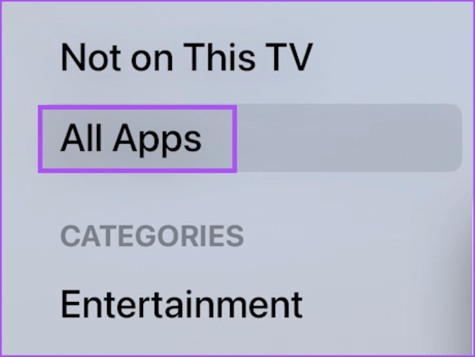 all-apps-app-store-apple-tv-4k-1 أفضل 6 إصلاحات لظهور الشاشة السوداء مع الصوت في Amazon Prime Video على Apple TV 4K