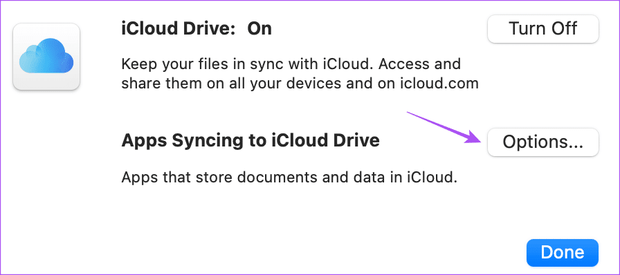 apps-syncing-to-icloud-drive-mac أفضل 6 إصلاحات لعدم مزامنة قوائم تشغيل Apple Music بين Mac و iPhone