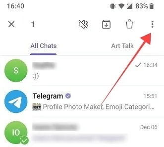 كيفية إنشاء مجلدات الدردشة في Telegram - %categories