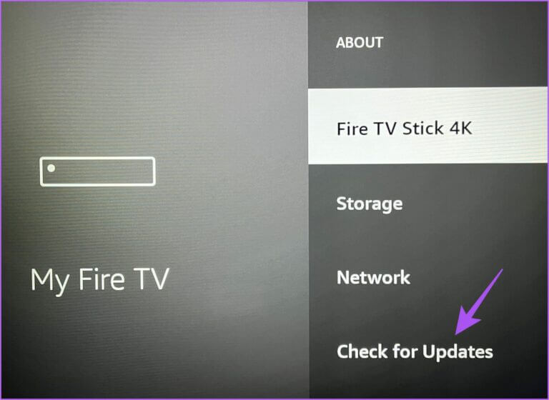 check-for-updates-fire-tv-stick-4k-768x560-1 أفضل 9 إصلاحات لعدم استجابة Alexa للأوامر الصوتية على Amazon Fire TV Stick 4K