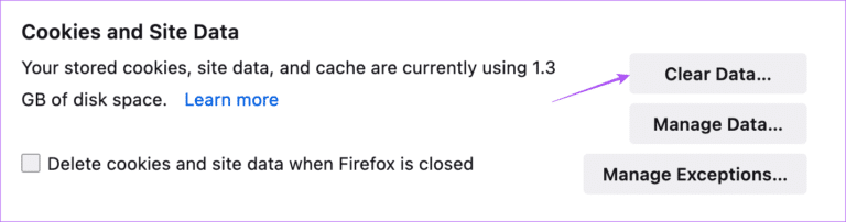 clear-data-firefox-mac-768x202-1 أفضل 7 إصلاحات لعدم إمكانية إرسال صور GIF في WhatsApp على الويب