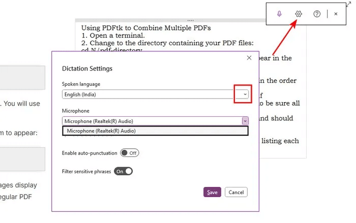 configure-dictation-settings-OneNote-desktop.jpg 5 طرق لالتقاط l'informationفي OneNote