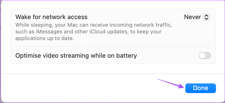 confirm-wake-for-network-access-mac أفضل 7 إصلاحات لعدم طلب نظام التشغيل Mac كلمة مرور بعد الاستيقاظ من النوم