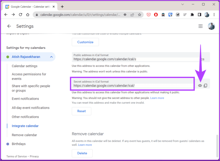 copy-the-‘Secret-address-to-iCal-format.-768x563-1 كيفية مزامنة تقويم Outlook مع تقويم Google: أفضل 7 طرق