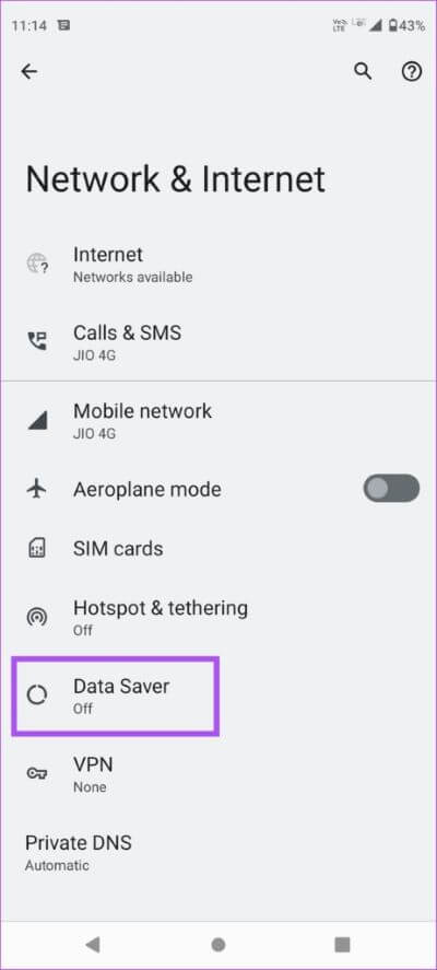 data-saver-settings-android-462x1024-2 أفضل 7 إصلاحات لعدم رنين مكالمات Facebook Messenger على Android
