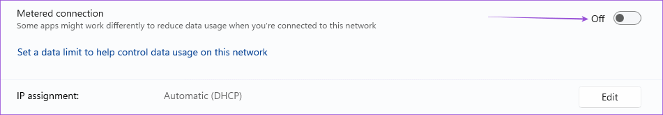 disable-metered-connection-windows-11 أفضل 7 إصلاحات لعدم إمكانية إرسال صور GIF في WhatsApp على الويب