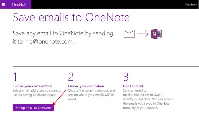 email-to-OneNote-page.jpg 5 طرق لالتقاط l'informationفي OneNote