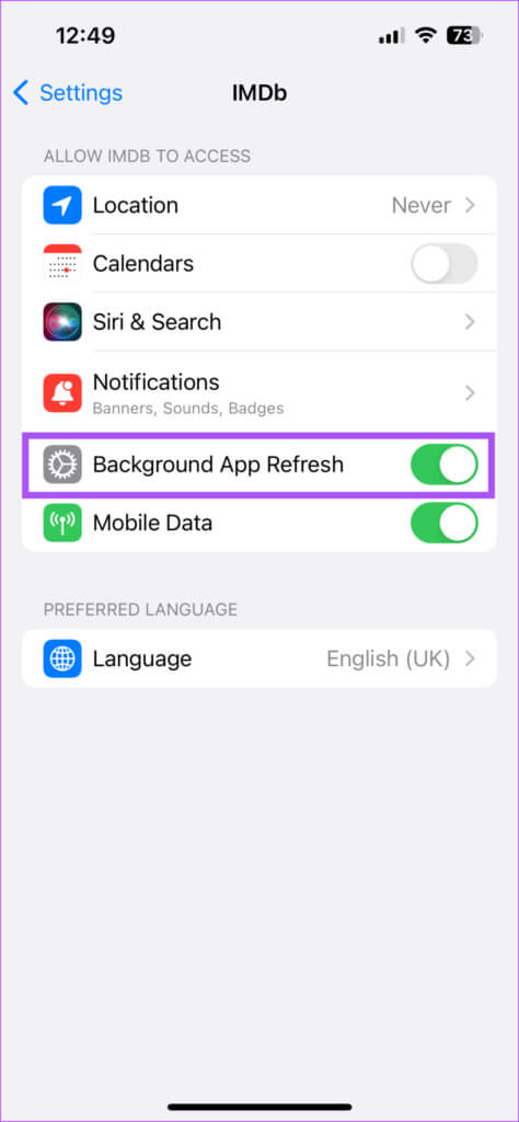 enable-background-app-refresh-imdb-iphone-474x1024-1 أفضل 7 إصلاحات لعدم عمل تطبيق IMDb على iPhone