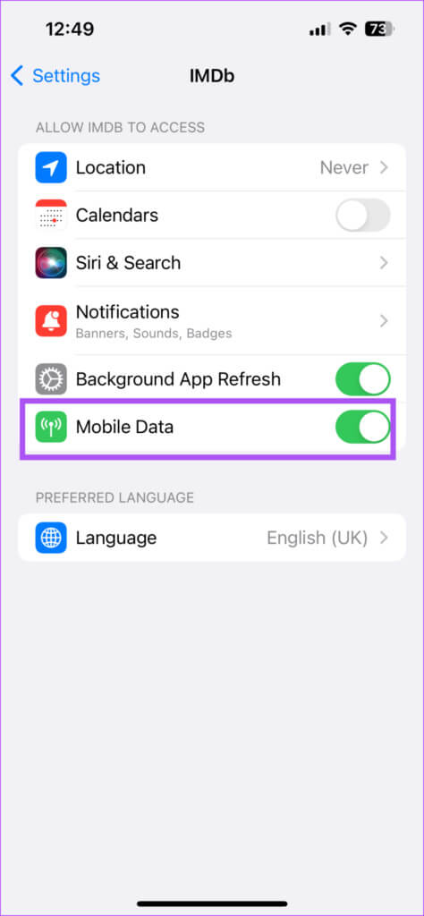 enable-mobile-data-for-imdb-iphone-474x1024-1 أفضل 7 إصلاحات لعدم عمل تطبيق IMDb على iPhone