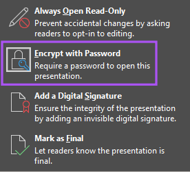 كيفية إضافة كلمة مرور إلى عرض تقديمي من Microsoft PowerPoint على Windows و Mac - %categories
