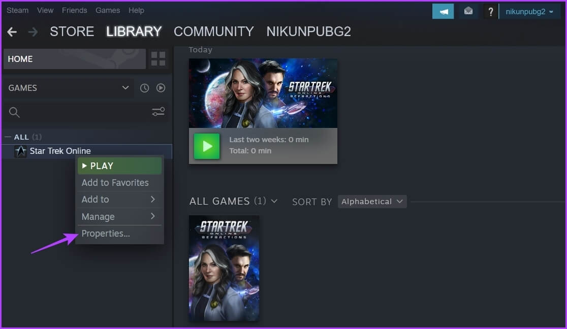 game-properties-window كيفية إصلاح خطأ يجب تشغيل Steam للعب هذه اللعبة على Windows 11