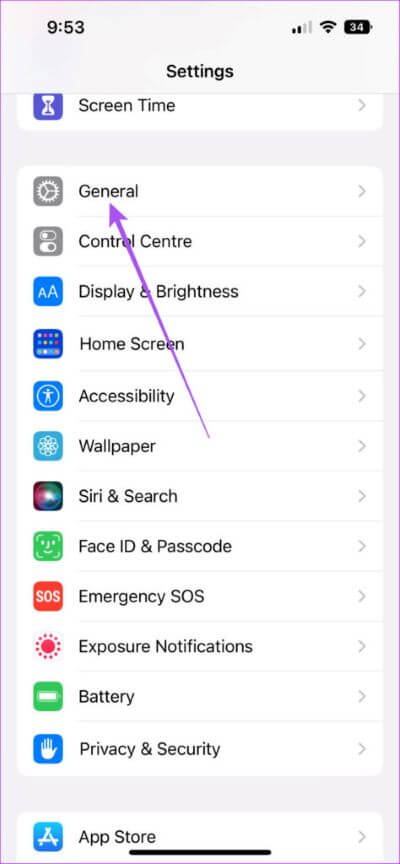 general-settings-iphone-5-474x1024-1 أفضل 7 طرق لإصلاح عدم مزامنة تطبيق Mail مع Outlook على iPhone