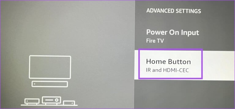 home-button-hdmi-cec-settings-fire-tv-4k-768x356-1 أفضل 9 إصلاحات لعدم استجابة Alexa للأوامر الصوتية على Amazon Fire TV Stick 4K
