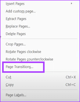 how-to-add-page-transitions-to-all-pages-of-a-pdf-using-adobe-acrobat-16 كيفية إضافة انتقالات الصفحة إلى ملف PDF باستخدام Adobe Acrobat