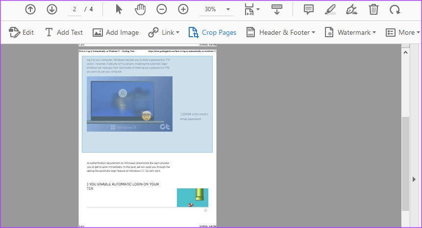 how-to-crop-pages-of-a-pdf-in-adobe-acrobat-3-1 كيفية اقتصاص صفحات ملف PDF في Adobe Acrobat