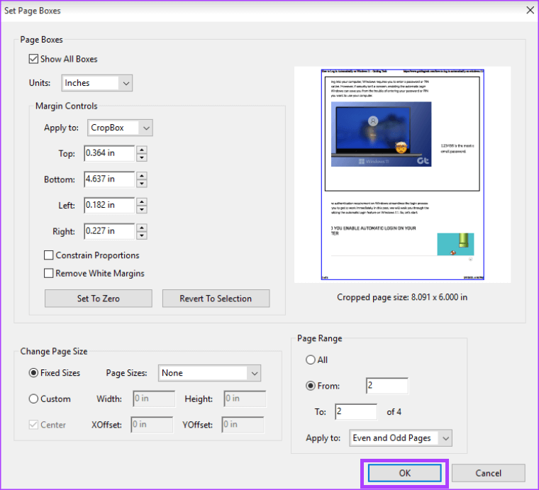 how-to-crop-pages-of-a-pdf-in-adobe-acrobat-4-1 كيفية اقتصاص صفحات ملف PDF في Adobe Acrobat