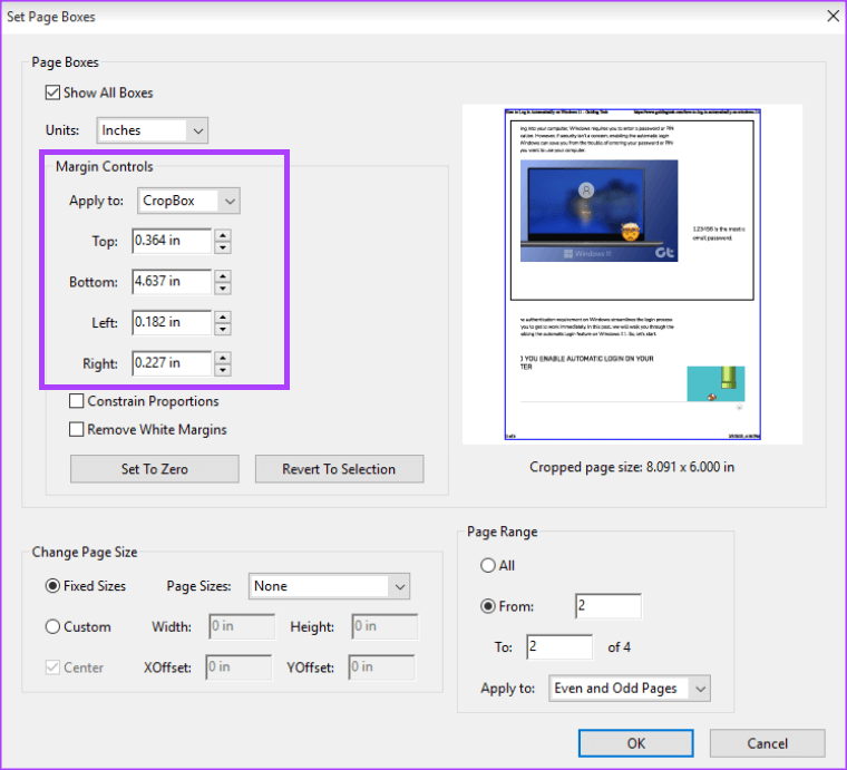 how-to-crop-pages-of-a-pdf-in-adobe-acrobat-5-1 كيفية اقتصاص صفحات ملف PDF في Adobe Acrobat