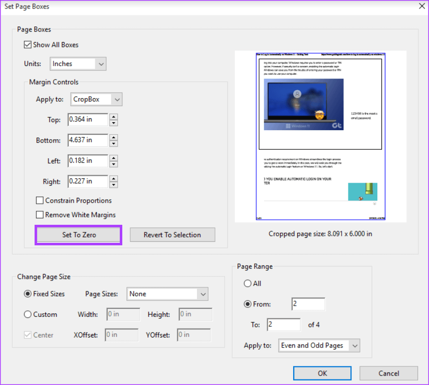 how-to-crop-pages-of-a-pdf-in-adobe-acrobat-8 كيفية اقتصاص صفحات ملف PDF في Adobe Acrobat