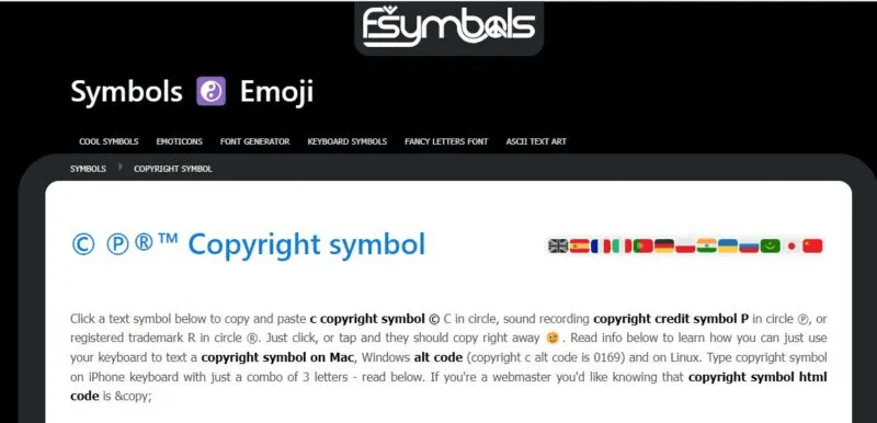 how-to-insert-the-copyright-symbol-copypaste-800x386.jpg كيفية إدراج رمز حقوق النشر في أي مكان عبر الإنترنت