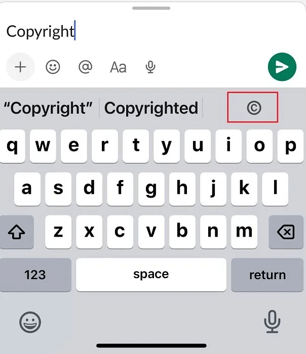 how-to-insert-the-copyright-symbol-ios-predictive.jpg كيفية إدراج رمز حقوق النشر في أي مكان عبر الإنترنت