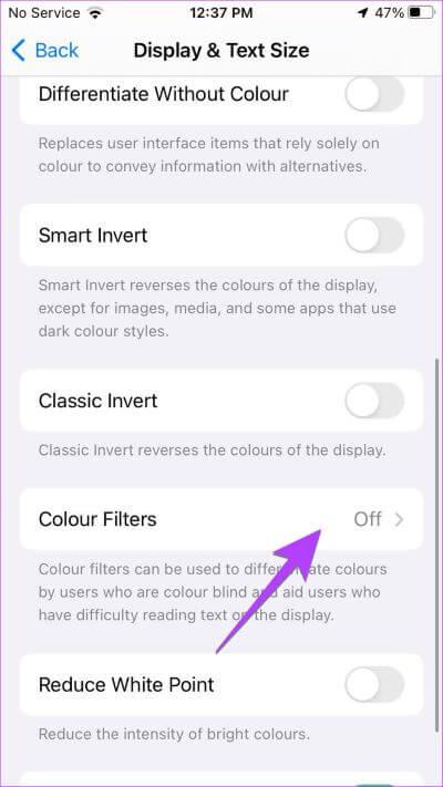 iPhone-Accessibilility-Color-Filter 9 طرق لعكس ألوان الشاشة أو الصورة على iPhone